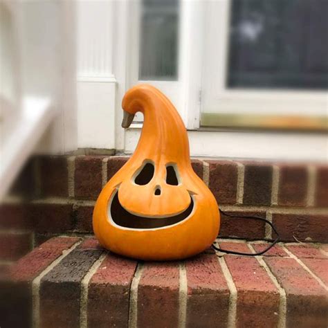 12 Inch Jack O Lantern Halloween Pumpkin Decorations Shatterproof