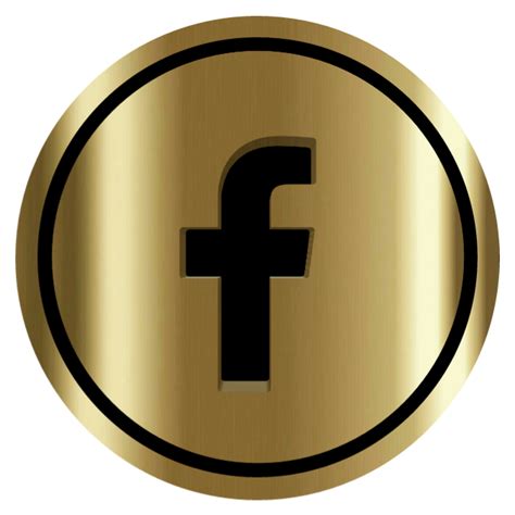 Gold Facebook Icon Png Transparent Imagesee