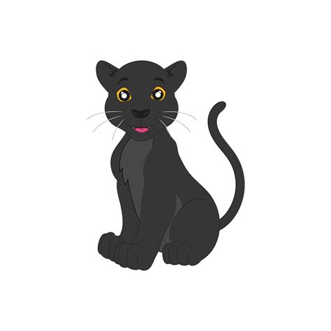 Vector Illustration Of Black Panther Cartoon Panther 13266215 Vector