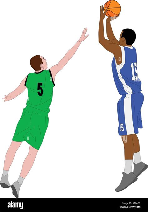 Basketball Players Illustration Vector Stock Vector Image And Art Alamy