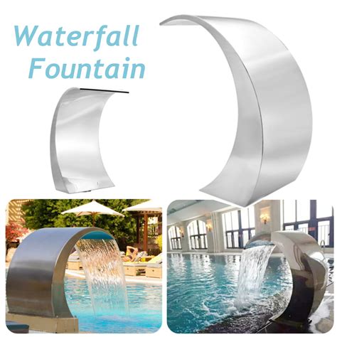 Stainless Steel Waterfall Fountain Swimming Pool Spa Spray Water