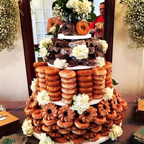 This Is Our Wedding Doughnut Cake The Ultimate Krispy Kreme Doughnutcake For Weddings
