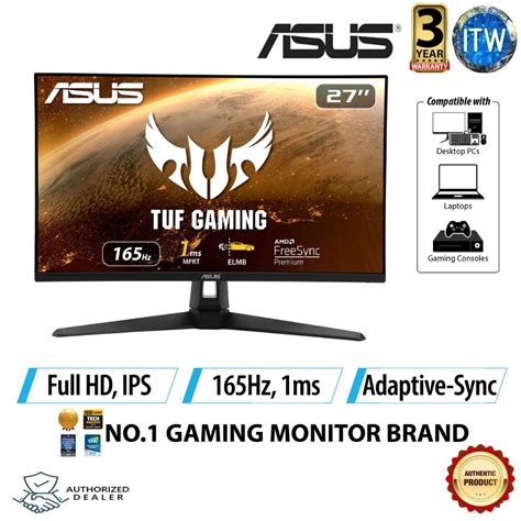 Asus Tuf Gaming Vg279q1a 27 Fhd Ips 165hz Adaptive Sync Freesync