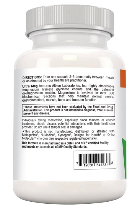 Ultra Mag 120c Highly Absorbable Magnesium Nutragenerx
