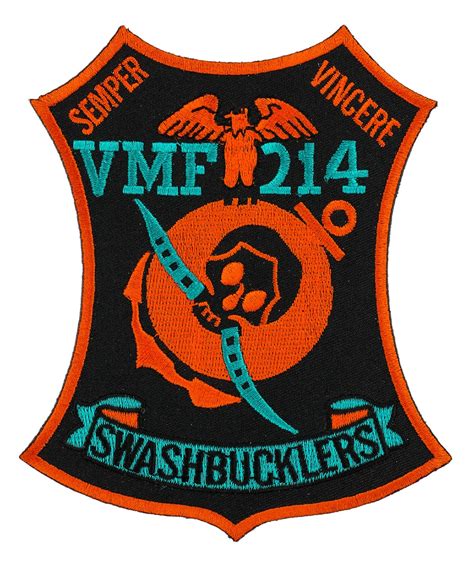 Marine Fighter Squadron Vmf 214 Swashbucklers Patch Flying Tigers Surplus