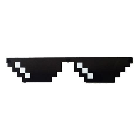Thug Life Sunglasses Men Women Glass 8 Bit Pixel Mosaic Glasses Photo Props Unisex Sunglass Toy