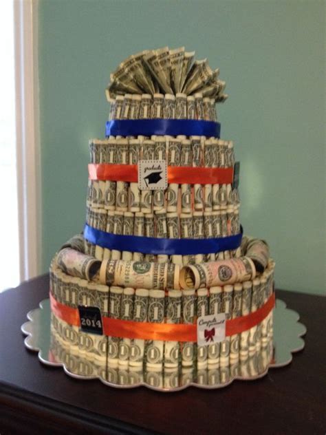 Some celebrate with a gift while others do not. A money cake I made for my son's high school graduation ...