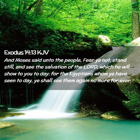 Exodus 14 13 Kjv And Moses Said Unto The People Fear Ye Not