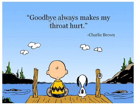 Snoopy And Charlie Brown Quote Goodbye Always By Smittensdesigns