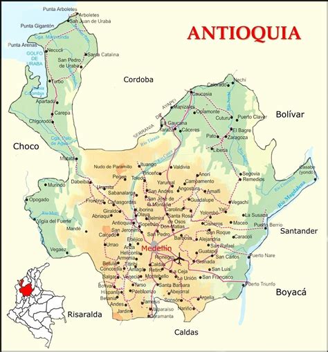 Mapa De Antioquia
