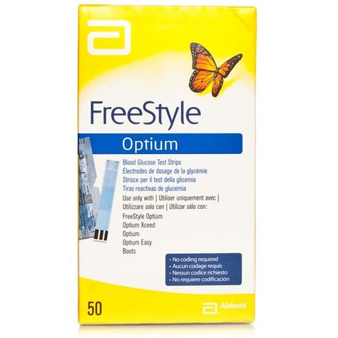 Freestyle Optium Plus Glucose Test Strips 50 Strips Chemist Direct