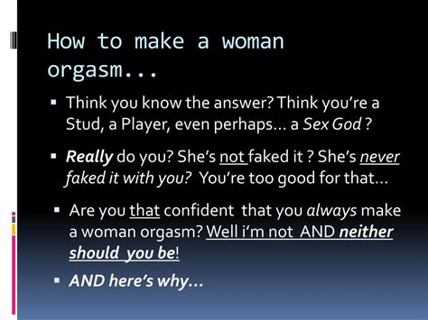 ppt to make a woman orgasm powerpoint presentation free download id 3107634