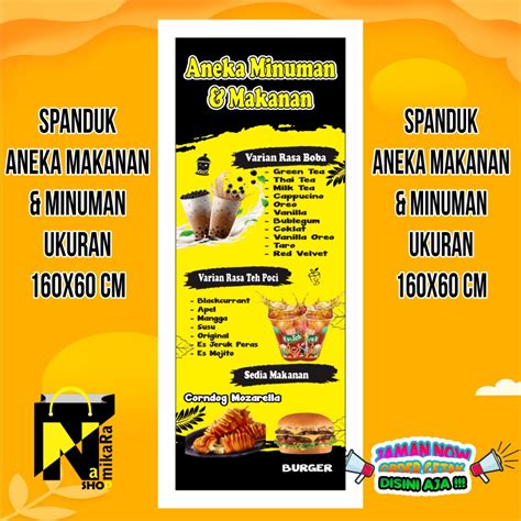 Spanduk Banner Aneka Makanan Dan Minuman Terbaru Banner Aneka Makanan