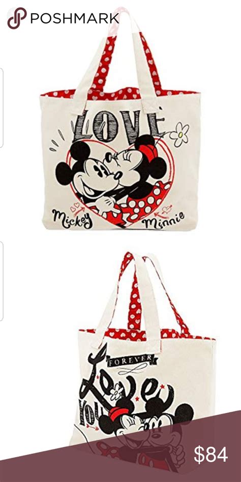 Mickey And Minnie Mouse Canvas Tote Bag New Disney Tote Bag Canvas Tote Bags Disney Bag