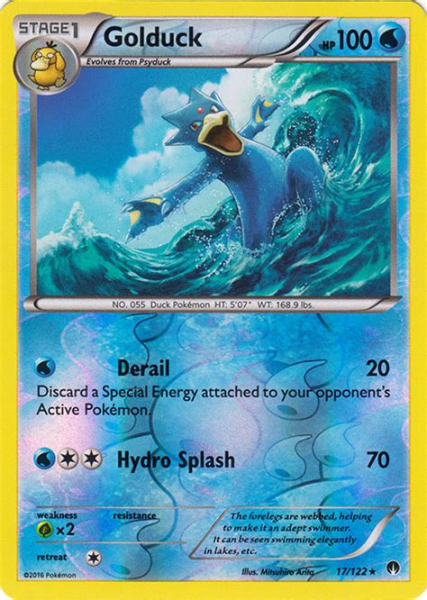 Team up card list, prices & collection management. Golduck - 17/122 - Rare - Reverse Holo - Pokemon Singles » XY Breakpoint - Collector's Cache