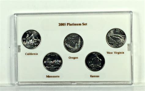 2005 Platinum Layered Edition State Quarter Collectionin Custom Holder