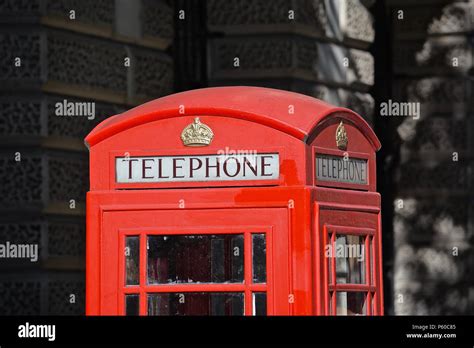Iconic London Red Telephone Booths In London England United Kingdom