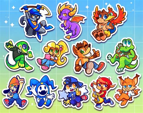 Video Game Mascot Stickers Etsy