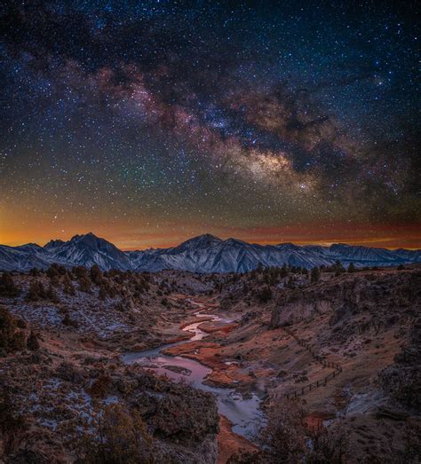 Milky Way Astrophotography Hot Creek Geologic Site Mammoth Lakes Inyo