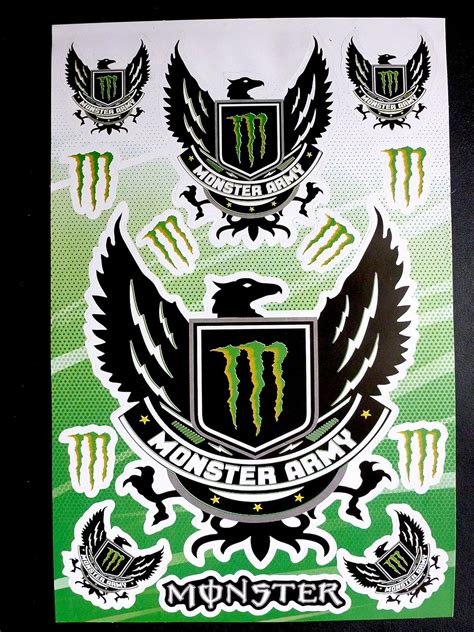 Monster Energy Army Decal Sticker Of 13 Large Stickers 27x17 Cm 1