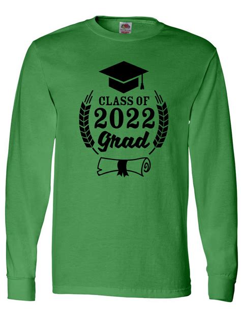 Inktastic Class Of 2022 Grad With Diploma And Graduation Cap Long