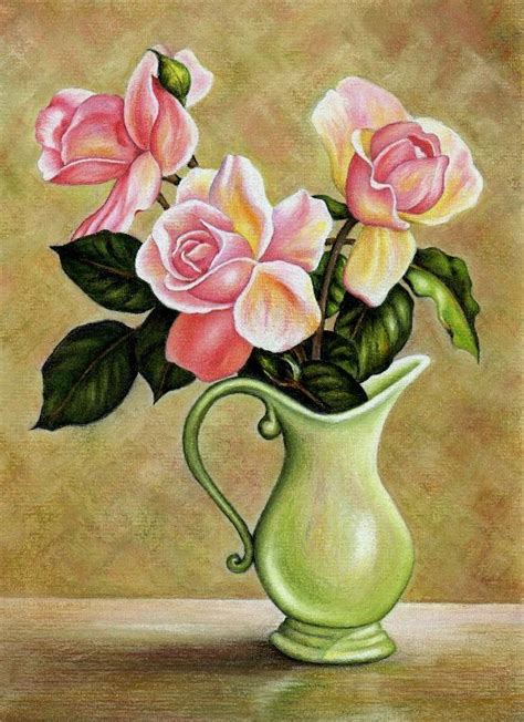 Katherine D Jones Vase Of Flowers Drawing How To Draw A Flower Vase
