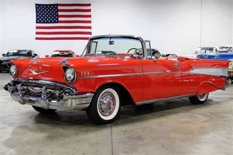 1957 Chevrolet Bel Air Convertible 26784 Miles Red Convertible 283ci V8
