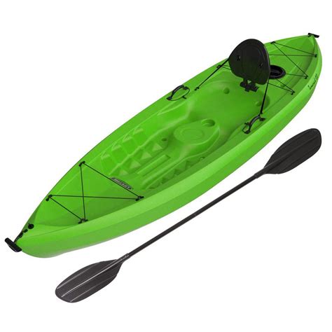 Lifetime Tioga Lime 10 Ft Green Kayak With Paddle 90534 The Home Depot