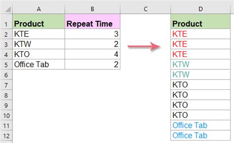 How To Repeat Cell Value X Times In Excel