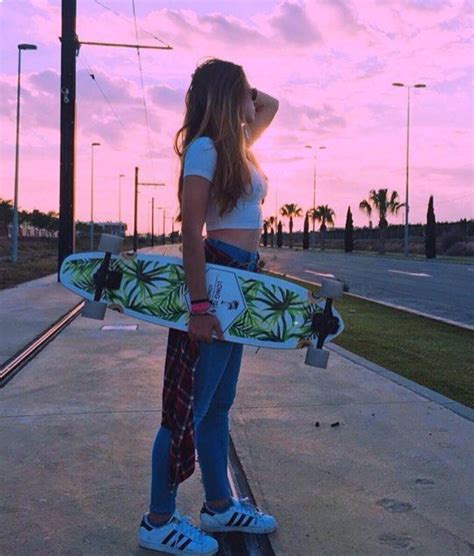 Skater Girl Style Skater Girl Outfits Longboard Skateboard Skateboard Girl Skateboard Tumblr