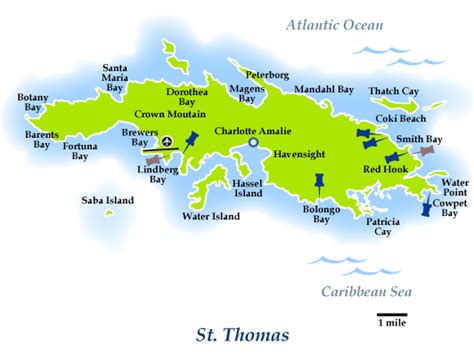 saint thomas map travelsfinders