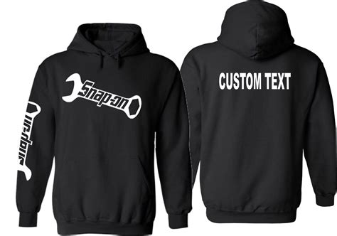 Snap On Wrench Hoodie White Print Gildan Custom Made Add Personalized