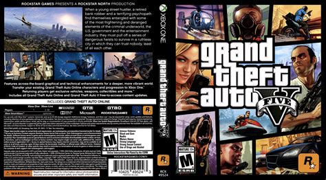 Grand Theft Auto 5 Xbox One Ntsc Box Art Scan Rockstar Games Free