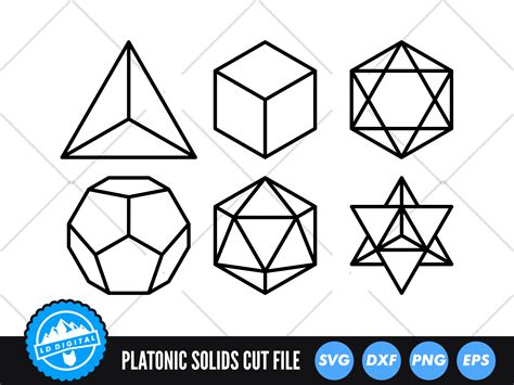 Platonic Solids Svg Sacred Geometry Cut File Geometric Svg By Ld