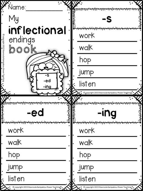Inflectional Endings Inflectional Endings First Grade Phonics Teaching