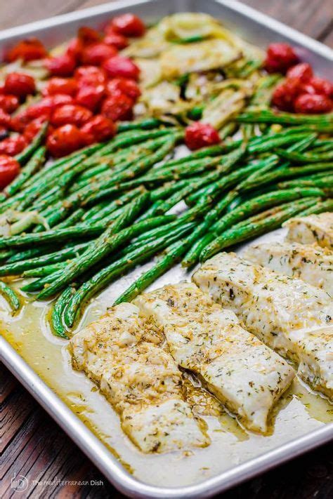 This colorful dish is very simple yet so delicious to make. One Pan Baked Halibut Recipe | The Mediterranean Dish ...