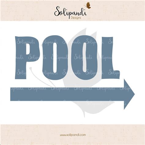 Pool Sign Svg And Dxf Cut Files For Cricut Silhouette Etsy