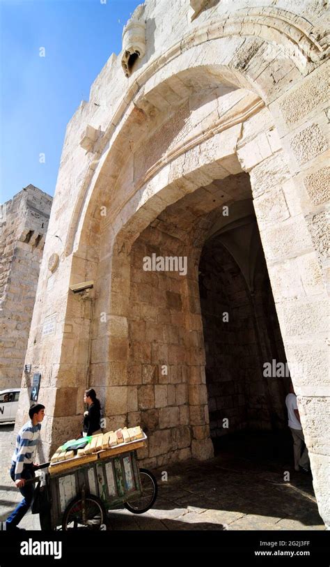 Jaffa Gate Is One Of The Seven Gates Of The Old City Of Jerusalem Stock