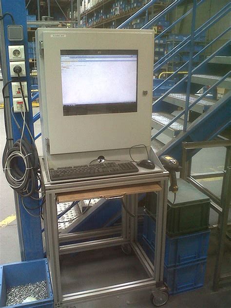 Mobile computer cabinets have casters for positioning the cabinets within a space or rolling them between locations. Industrial Computer Workstation | Manufacturing Vs ...