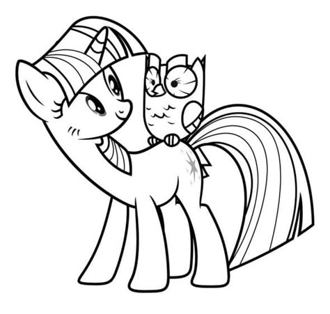 Star Power Twilight Sparkle Coloring Page Free Printable Coloring