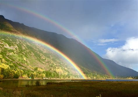 Incredable Double Rainbow At Tern Lake In Alaska