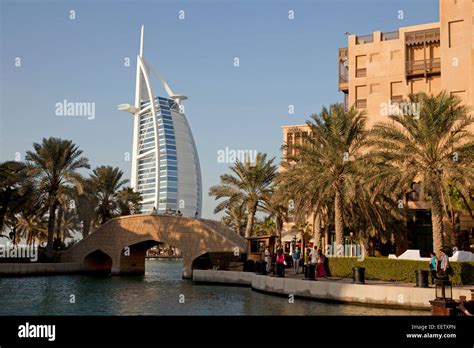 Luxury Hotel Burj Al Arab And Madinat Jumeirah In Dubai Emirate Of