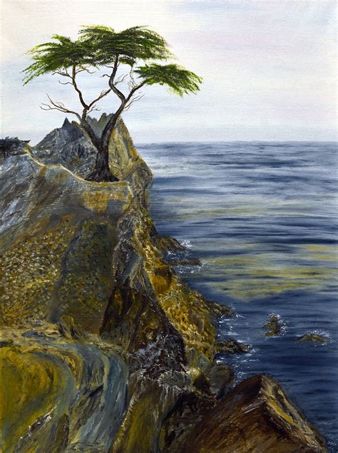 California Lone Tree Painting By Carmelo Mastrosimone Fine Art America