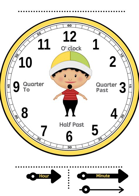 Clock Template For Kids