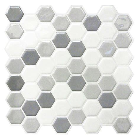 Gray Hexagon Floor Tile Peel And Stick Shaneka Burch
