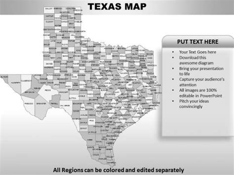 Editable Usa Texas State Powerpoint Maps
