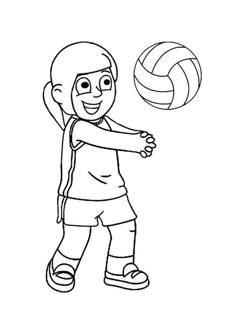 45 Printable Volleyball Coloring Pages