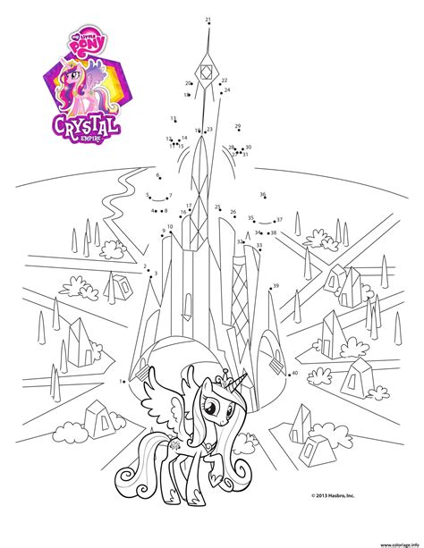 Coloriage Connect The Dots Crystal Empire My Little Pony