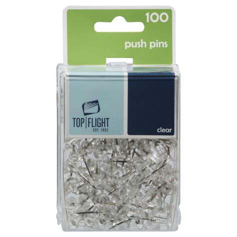 Save On Top Flight Push Pins Clear Order Online Delivery Giant