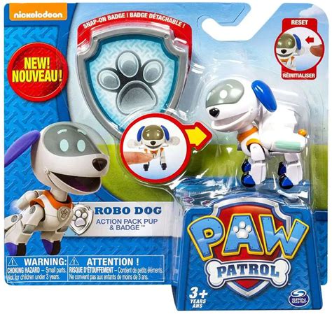 Paw Patrol Action Pack Badge Robo Dog Figure Spin Master Toywiz